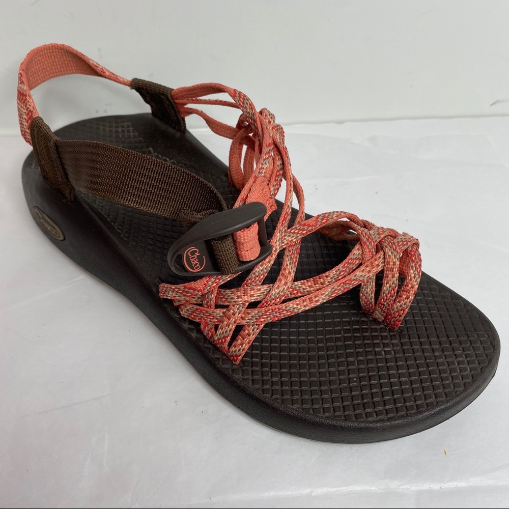 Chaco Women's Coral and Brown Strappy Sport Sandal
